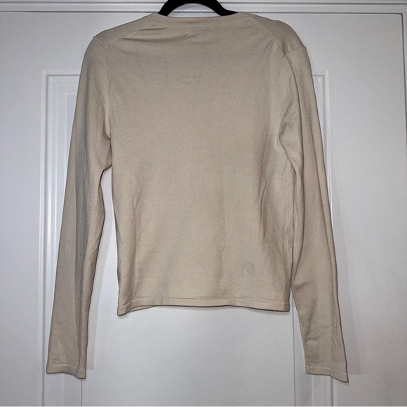 NWT Babaton Artemesia V-neck sweater in Birch Cream Volor Size Medium - Picture 6 of 8